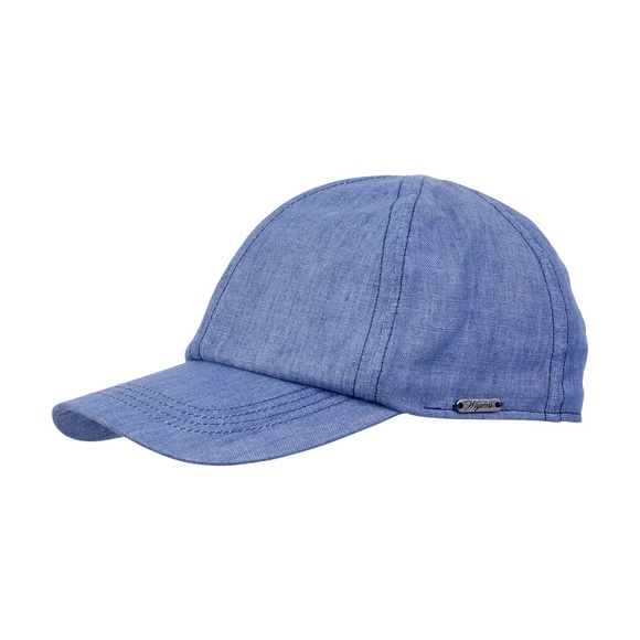 NWT - Wigéns Classic Linen Blue Baseball Cap (Size 58) - Picture 2 of 2